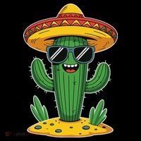 Cactus Cinco De Mayo Sombrero Baby Bodysuit