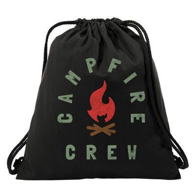 Campfire Crew Design For Outdoor Camping Groups And Friends Gift Drawstring Bag