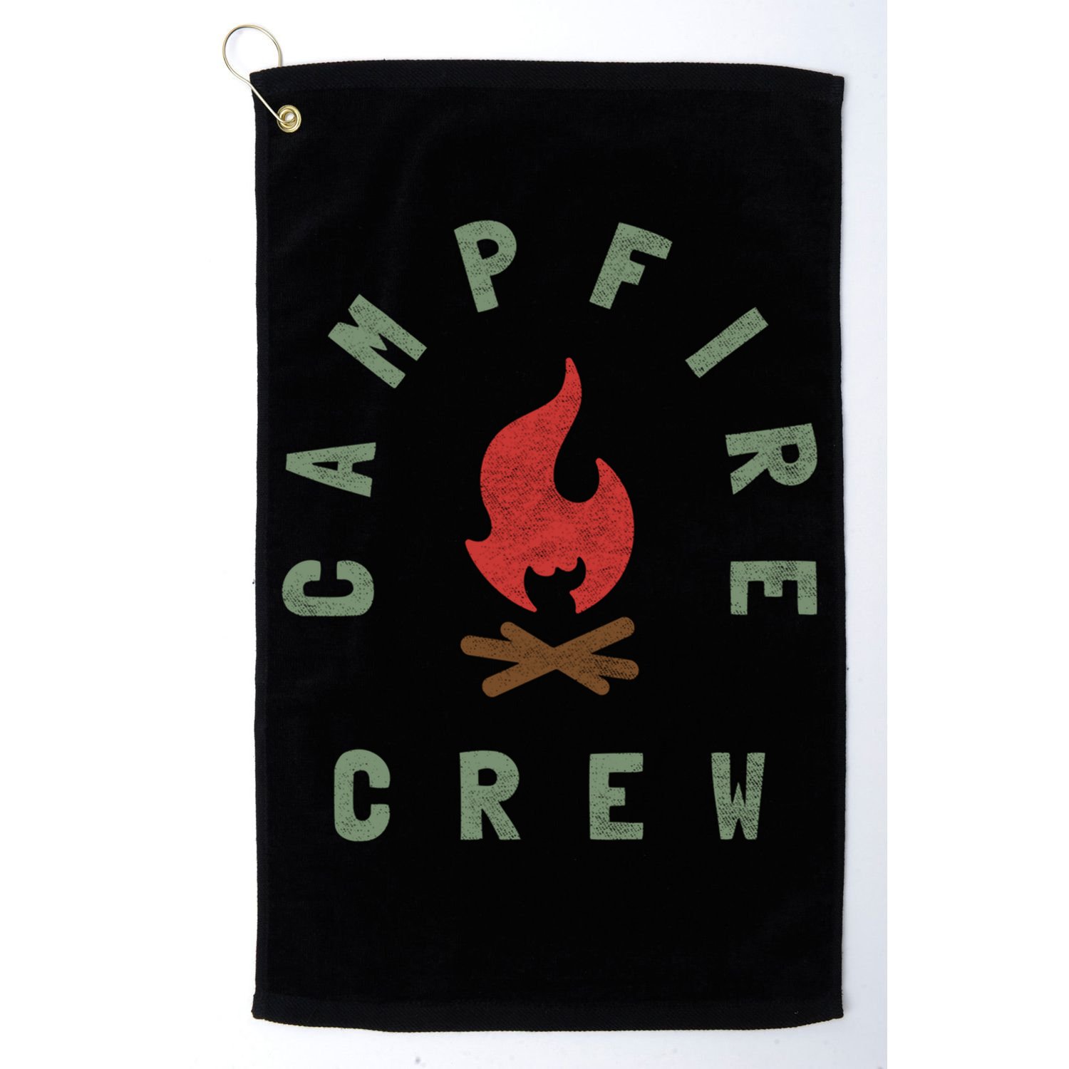 Campfire Crew Design For Outdoor Camping Groups And Friends Gift Golf Towel