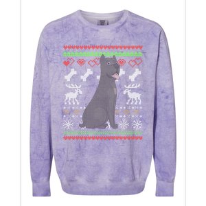 Cane Corso Dog Santa Claus Ugly Christmas Pattern Xgiftmas Gift Colorblast Crewneck Sweatshirt