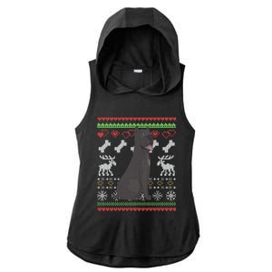 Cane Corso Dog Santa Claus Ugly Christmas Pattern Xgiftmas Gift Ladies PosiCharge Tri-Blend Wicking Draft Hoodie Tank