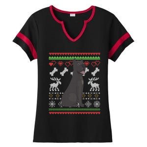 Cane Corso Dog Santa Claus Ugly Christmas Pattern Xgiftmas Gift Ladies Halftime Notch Neck Tee