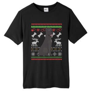 Cane Corso Dog Santa Claus Ugly Christmas Pattern Xgiftmas Gift Tall Fusion ChromaSoft Performance T-Shirt