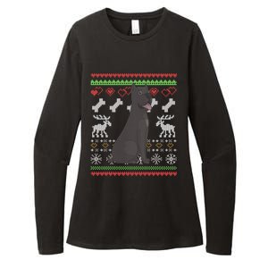 Cane Corso Dog Santa Claus Ugly Christmas Pattern Xgiftmas Gift Womens CVC Long Sleeve Shirt