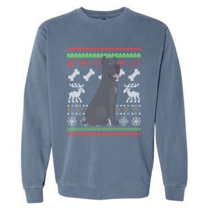 Cane Corso Dog Santa Claus Ugly Christmas Pattern Xgiftmas Gift Garment-Dyed Sweatshirt