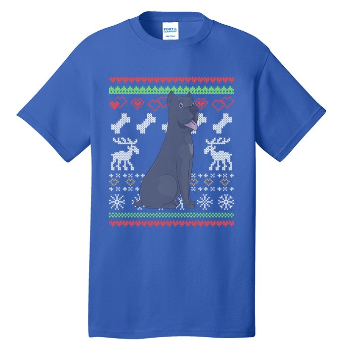 Cane Corso Dog Santa Claus Ugly Christmas Pattern Xgiftmas Gift Tall T-Shirt