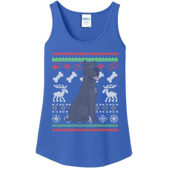 Cane Corso Dog Santa Claus Ugly Christmas Pattern Xgiftmas Gift Ladies Essential Tank