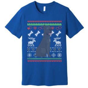 Cane Corso Dog Santa Claus Ugly Christmas Pattern Xgiftmas Gift Premium T-Shirt