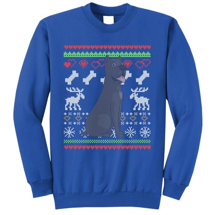 Cane Corso Dog Santa Claus Ugly Christmas Pattern Xgiftmas Gift Tall Sweatshirt