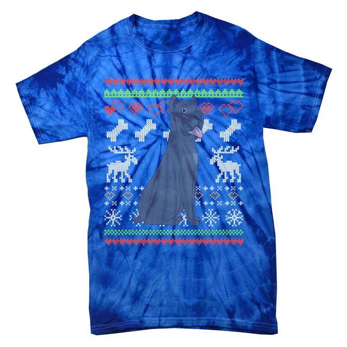 Cane Corso Dog Santa Claus Ugly Christmas Pattern Xgiftmas Gift Tie-Dye T-Shirt