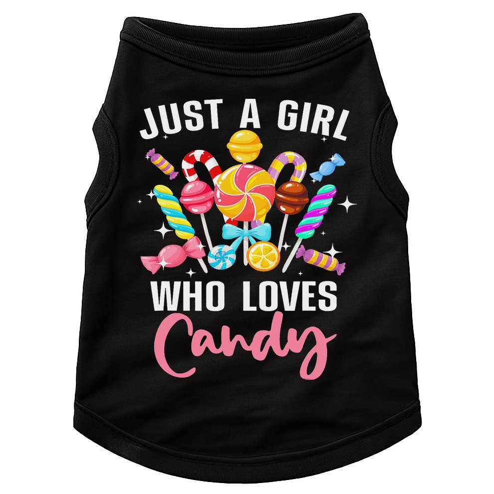 Cute Candy Design For Women Sweets Candy Lover Doggie Tank
