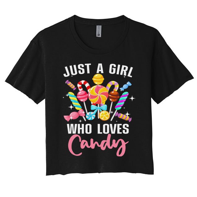 Cute Candy Design For Women Sweets Candy Lover Crop Top