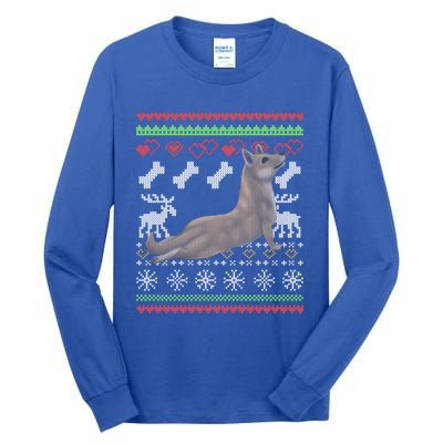 Cane Corso Dog Santa Claus Ugly Christmas Pattern Xmeaningful Giftmas Cute Gift Tall Long Sleeve T-Shirt