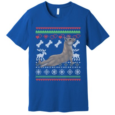 Cane Corso Dog Santa Claus Ugly Christmas Pattern Xmeaningful Giftmas Cute Gift Premium T-Shirt