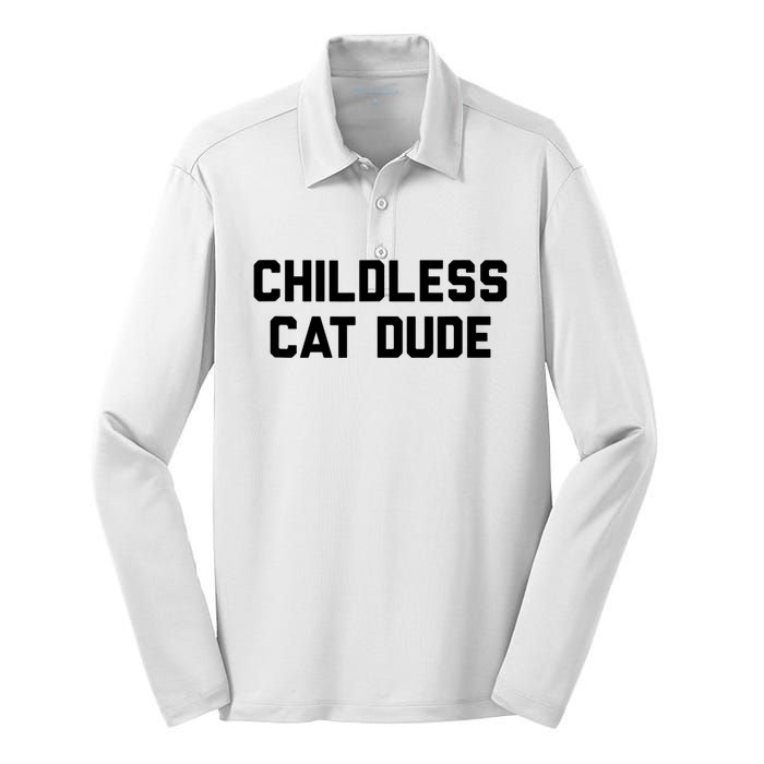 Childless Cat Dudes Silk Touch Performance Long Sleeve Polo