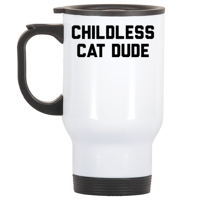 Childless Cat Dudes Stainless Steel Travel Mug