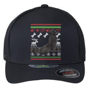 Cane Corso Dog Santa Claus Ugly Christmas Pattern Xgiftmas Gift Flexfit Unipanel Trucker Cap