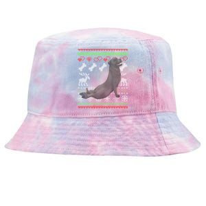 Cane Corso Dog Santa Claus Ugly Christmas Pattern Xgiftmas Gift Tie-Dyed Bucket Hat