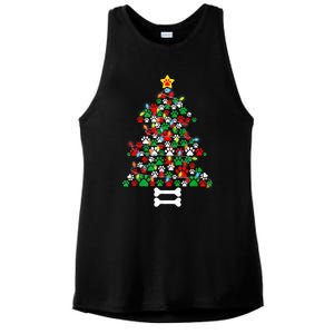 Christmas Cute Dog Paws Xmas Tree Funny Dog Puppy Owner Gift Ladies PosiCharge Tri-Blend Wicking Tank