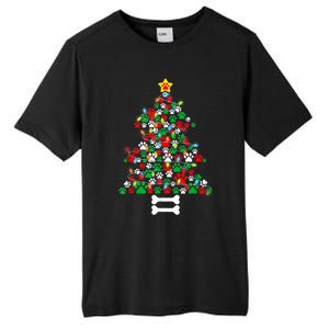 Christmas Cute Dog Paws Xmas Tree Funny Dog Puppy Owner Gift Tall Fusion ChromaSoft Performance T-Shirt