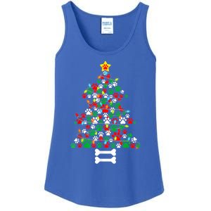 Christmas Cute Dog Paws Xmas Tree Funny Dog Puppy Owner Gift Ladies Essential Tank