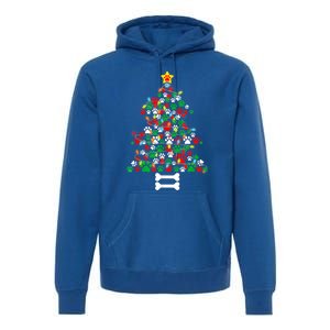 Christmas Cute Dog Paws Xmas Tree Funny Dog Puppy Owner Gift Premium Hoodie