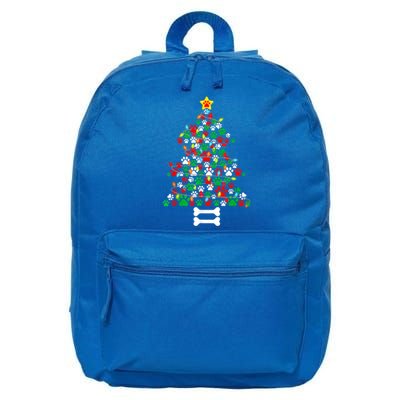 Christmas Cute Dog Paws Xmas Tree Funny Dog Puppy Owner Gift 16 in Basic Backpack