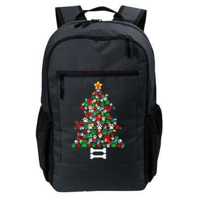 Christmas Cute Dog Paws Xmas Tree Funny Dog Puppy Owner Gift Daily Commute Backpack