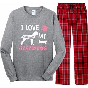 Cane Corso Dog Grandma Gifts Love My Granddog Dog Pet Lover Long Sleeve Pajama Set