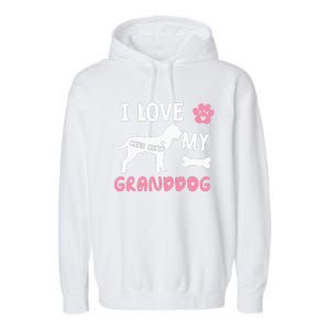 Cane Corso Dog Grandma Gifts Love My Granddog Dog Pet Lover Garment-Dyed Fleece Hoodie