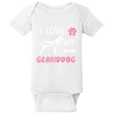 Cane Corso Dog Grandma Gifts Love My Granddog Dog Pet Lover Baby Bodysuit