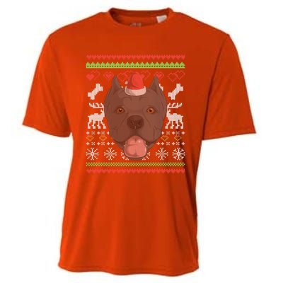 Cane Corso Dog Santa Claus Ugly Christmas Pattern Xgiftmas Meaningful Gift Cooling Performance Crew T-Shirt