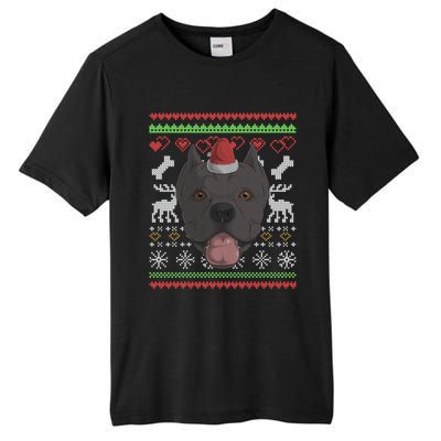 Cane Corso Dog Santa Claus Ugly Christmas Pattern Xgiftmas Meaningful Gift Tall Fusion ChromaSoft Performance T-Shirt