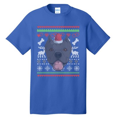 Cane Corso Dog Santa Claus Ugly Christmas Pattern Xgiftmas Meaningful Gift Tall T-Shirt