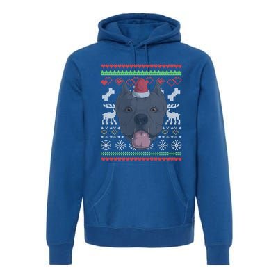 Cane Corso Dog Santa Claus Ugly Christmas Pattern Xgiftmas Meaningful Gift Premium Hoodie