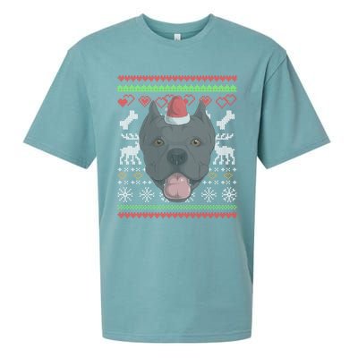 Cane Corso Dog Santa Claus Ugly Christmas Pattern Xgiftmas Meaningful Gift Sueded Cloud Jersey T-Shirt