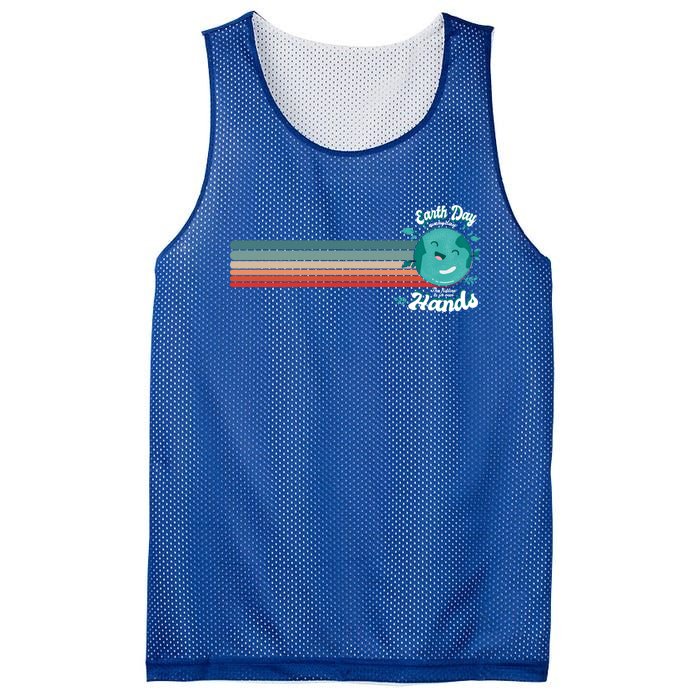 Cute Colorful Earth Day Everyday The Future Is In Our Hands Meaningful Gift Mesh Reversible Basketball Jersey Tank