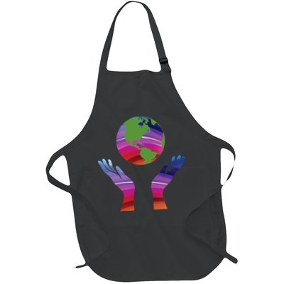 Climate Change Earth Day Global Warming Full-Length Apron With Pockets
