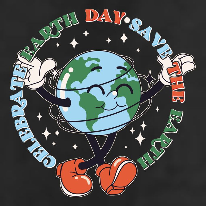 Cute Celebrate Earth Day Save The Earth 7 Panel Mesh Trucker Snapback Hat