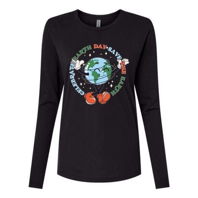 Cute Celebrate Earth Day Save The Earth Womens Cotton Relaxed Long Sleeve T-Shirt