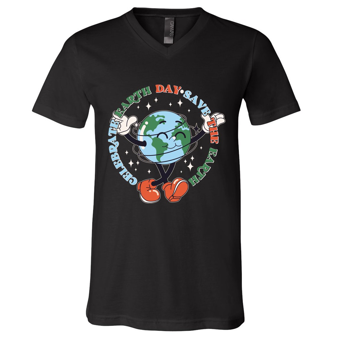 Cute Celebrate Earth Day Save The Earth V-Neck T-Shirt