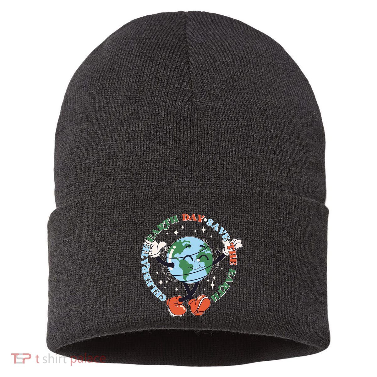 Cute Celebrate Earth Day Save The Earth Sustainable Knit Beanie