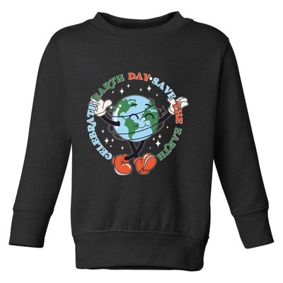 Cute Celebrate Earth Day Save The Earth Toddler Sweatshirt