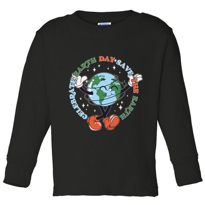 Cute Celebrate Earth Day Save The Earth Toddler Long Sleeve Shirt