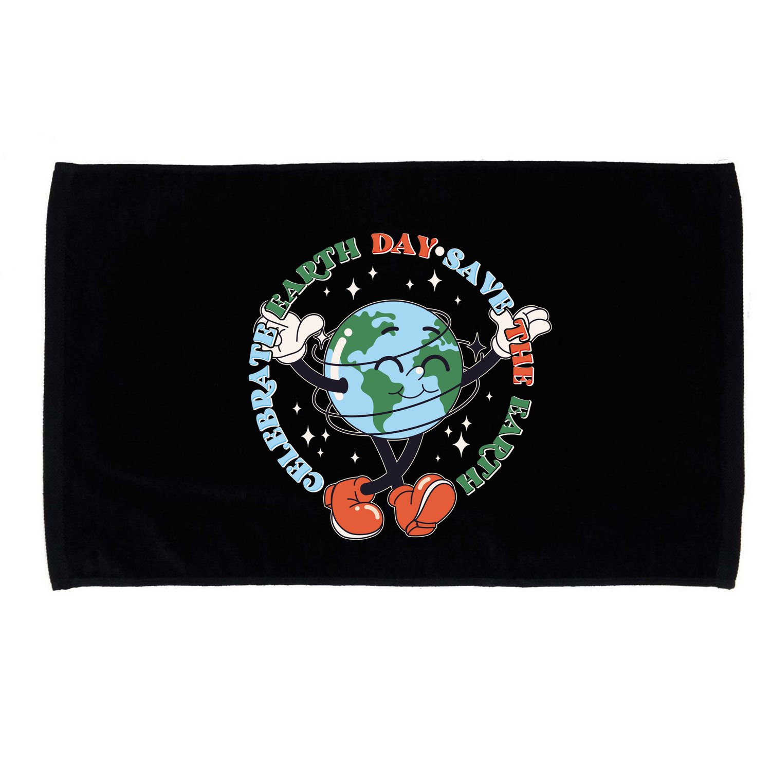 Cute Celebrate Earth Day Save The Earth Microfiber Hand Towel
