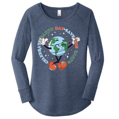 Cute Celebrate Earth Day Save The Earth Women's Perfect Tri Tunic Long Sleeve Shirt