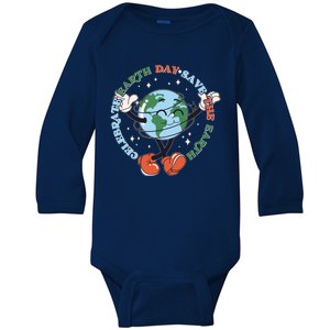 Cute Celebrate Earth Day Save The Earth Baby Long Sleeve Bodysuit