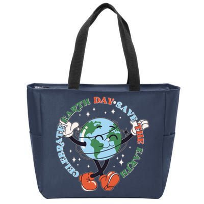 Cute Celebrate Earth Day Save The Earth Zip Tote Bag