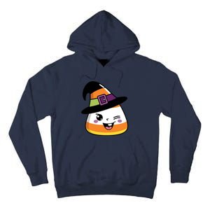 Candy Corn Emoticon Winky Face Witch Funny Halloween Tall Hoodie