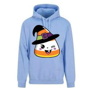 Candy Corn Emoticon Winky Face Witch Funny Halloween Unisex Surf Hoodie